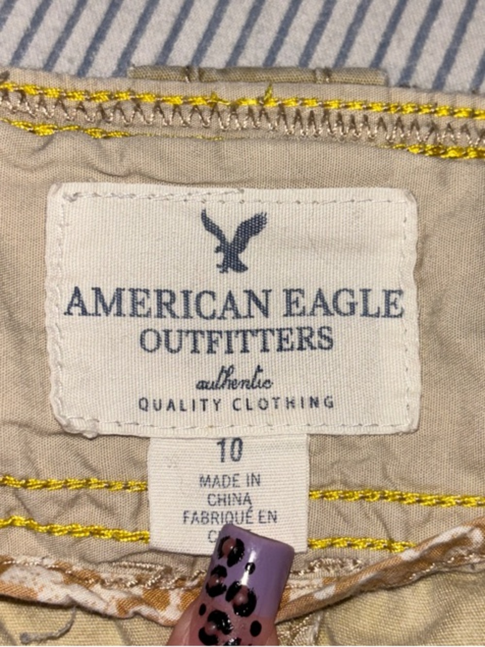 10 American Eagle Outfitters Tan Mini Skort - Picture 3 of 8